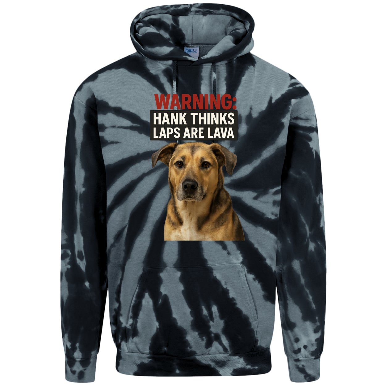 PC146 Port & Company Adult Tie-Dye Pullover Hoodie - Black