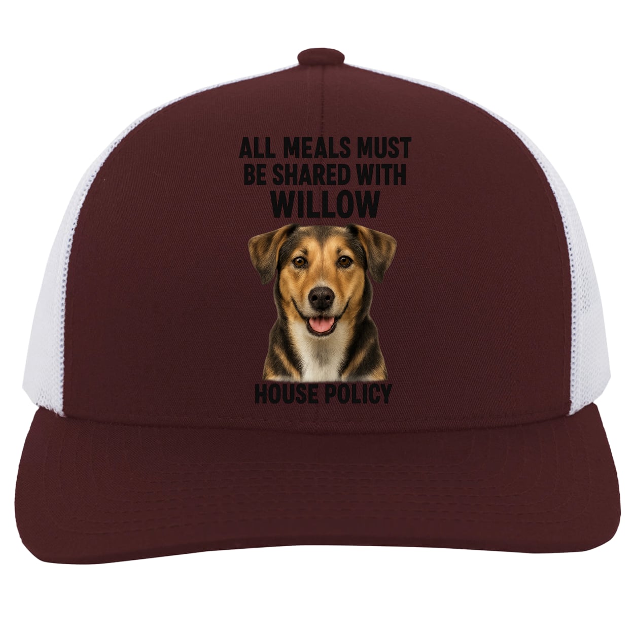 104C Trucker Snap Back - Maroon/White