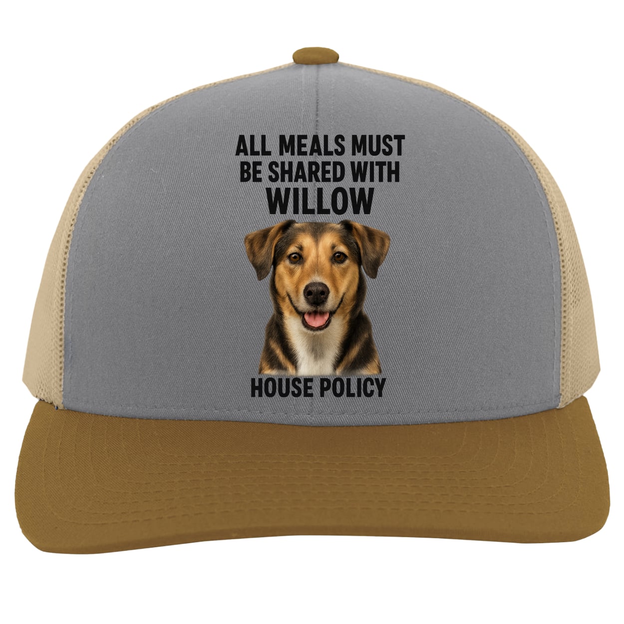 104C Trucker Snap Back - Heather/Beige/Amber
