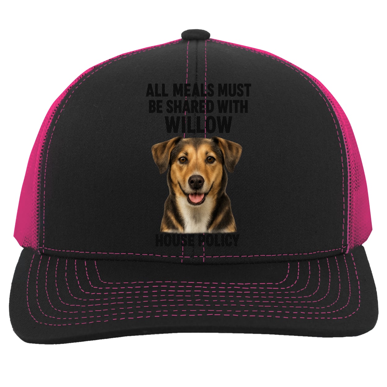 104C Trucker Snap Back - Black/Pink