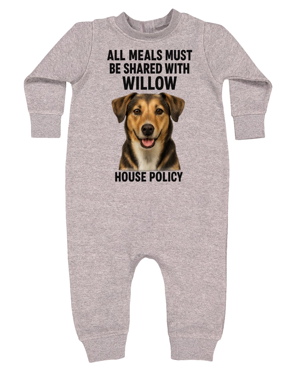 4447 Rabbit Skins Infant Fleece One-Piece Bodysuit - Heather Grey