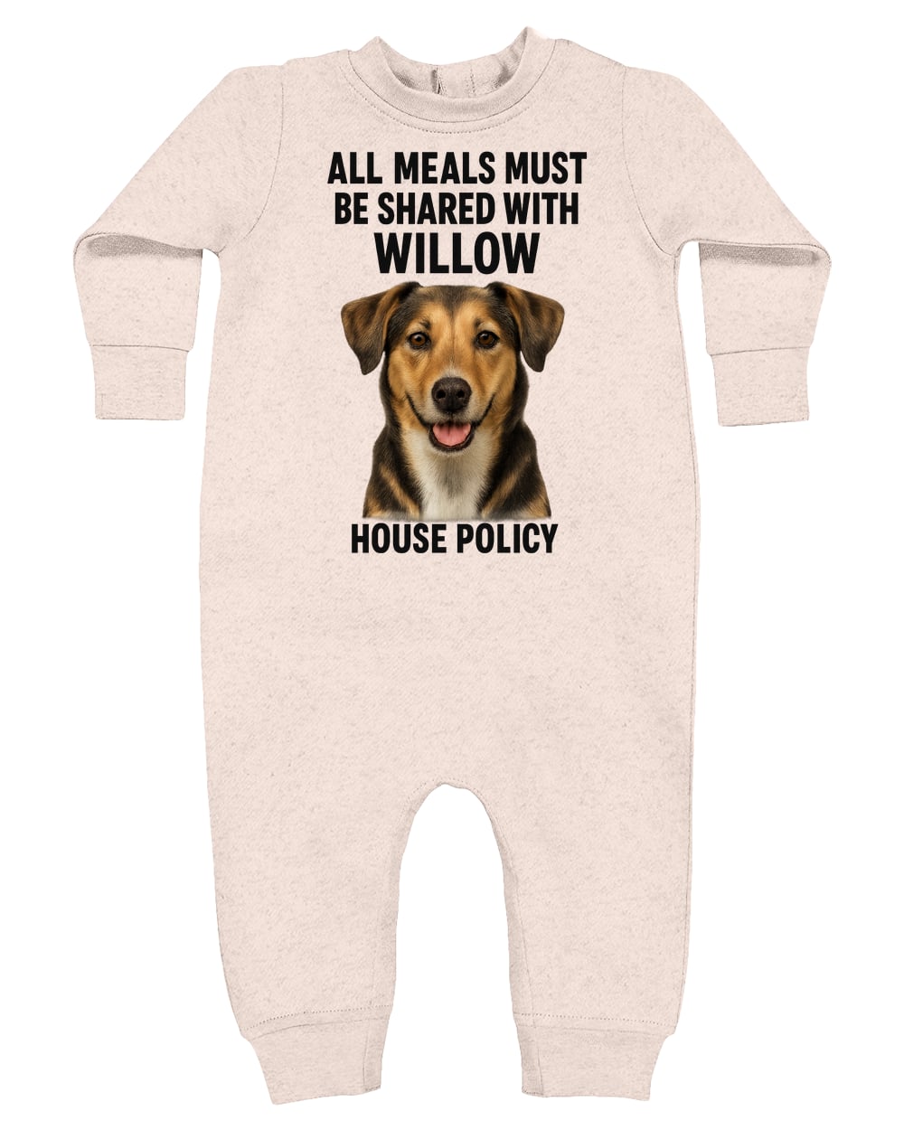 4447 Rabbit Skins Infant Fleece One-Piece Bodysuit - Natural Heather