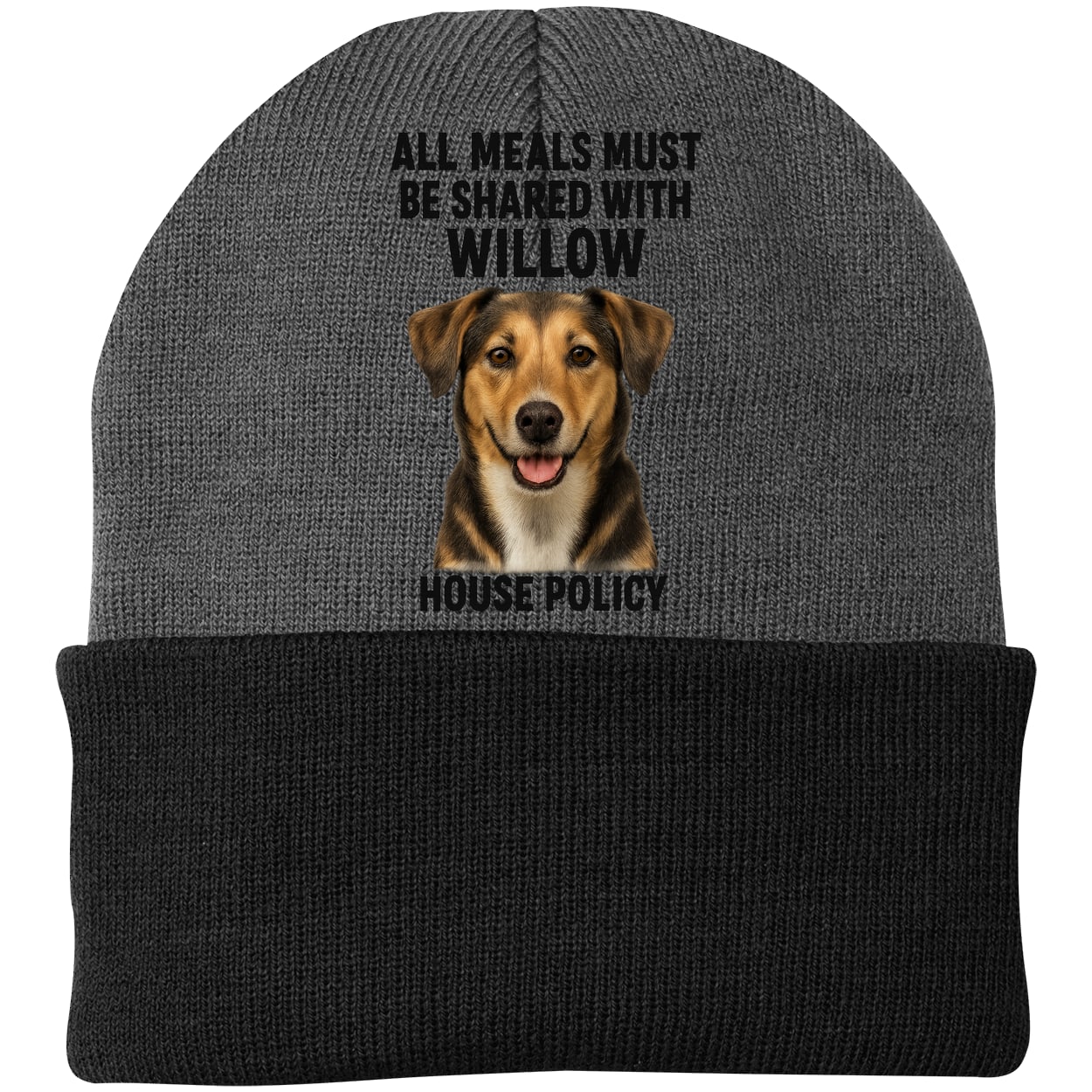 CP90 Port & Company Knit Beanie - Athletic Oxford/Black