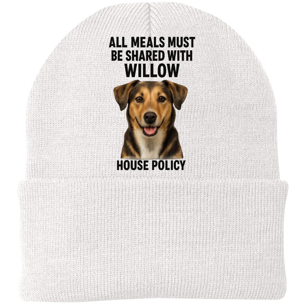 CP90 Port & Company Knit Beanie - White