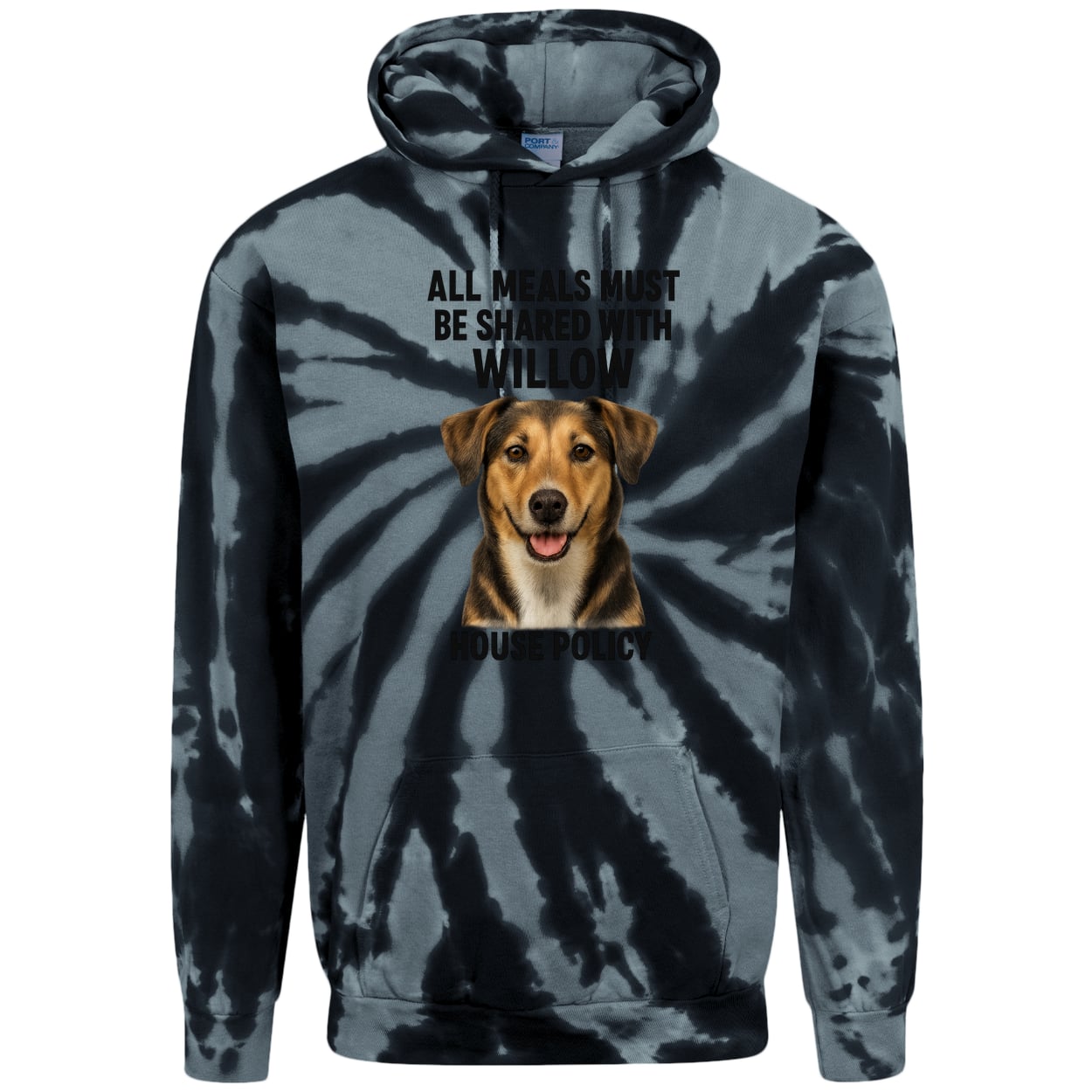 PC146 Port & Company Adult Tie-Dye Pullover Hoodie - Black