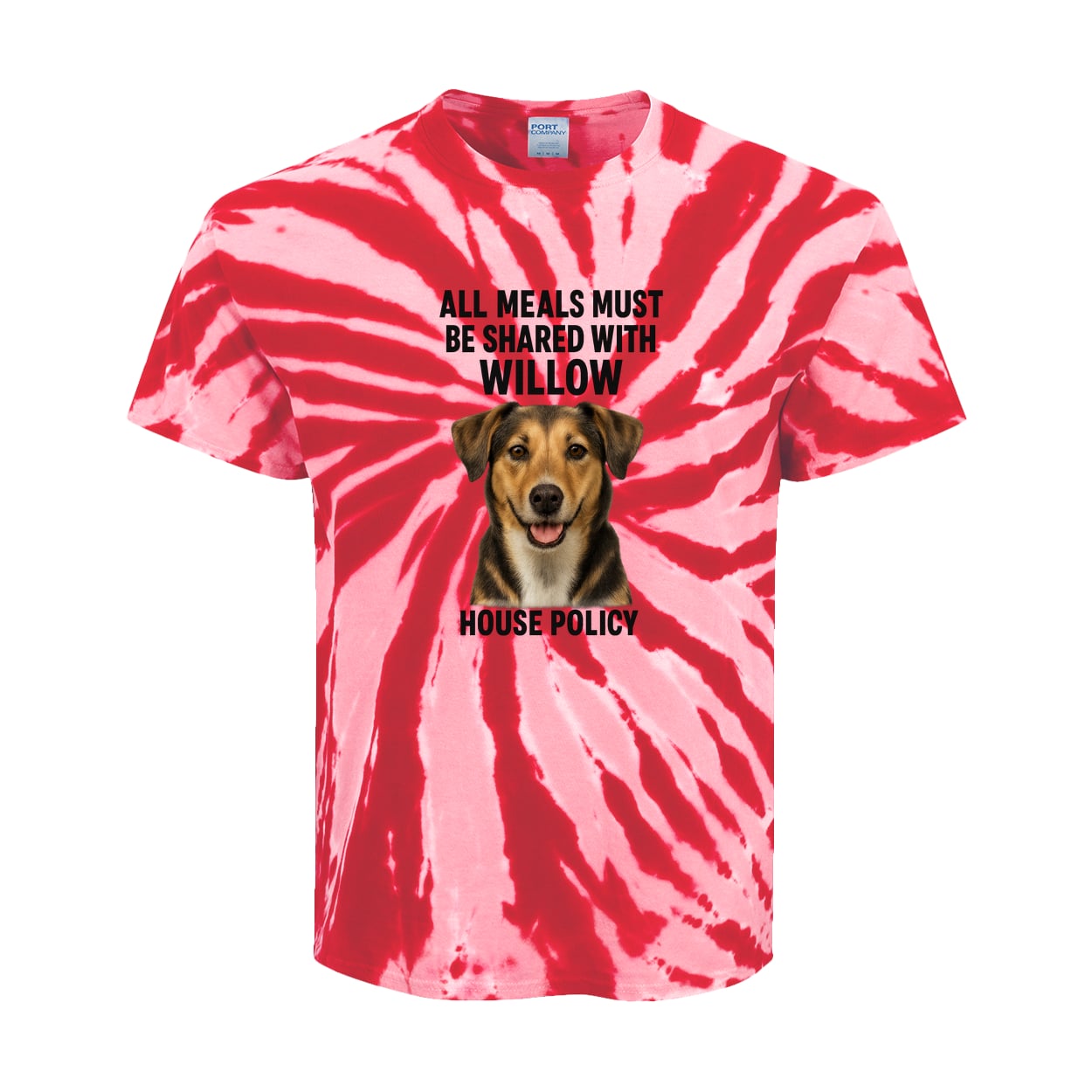 PC147Y Port & Company Kids Tie-Dye Tee - Red