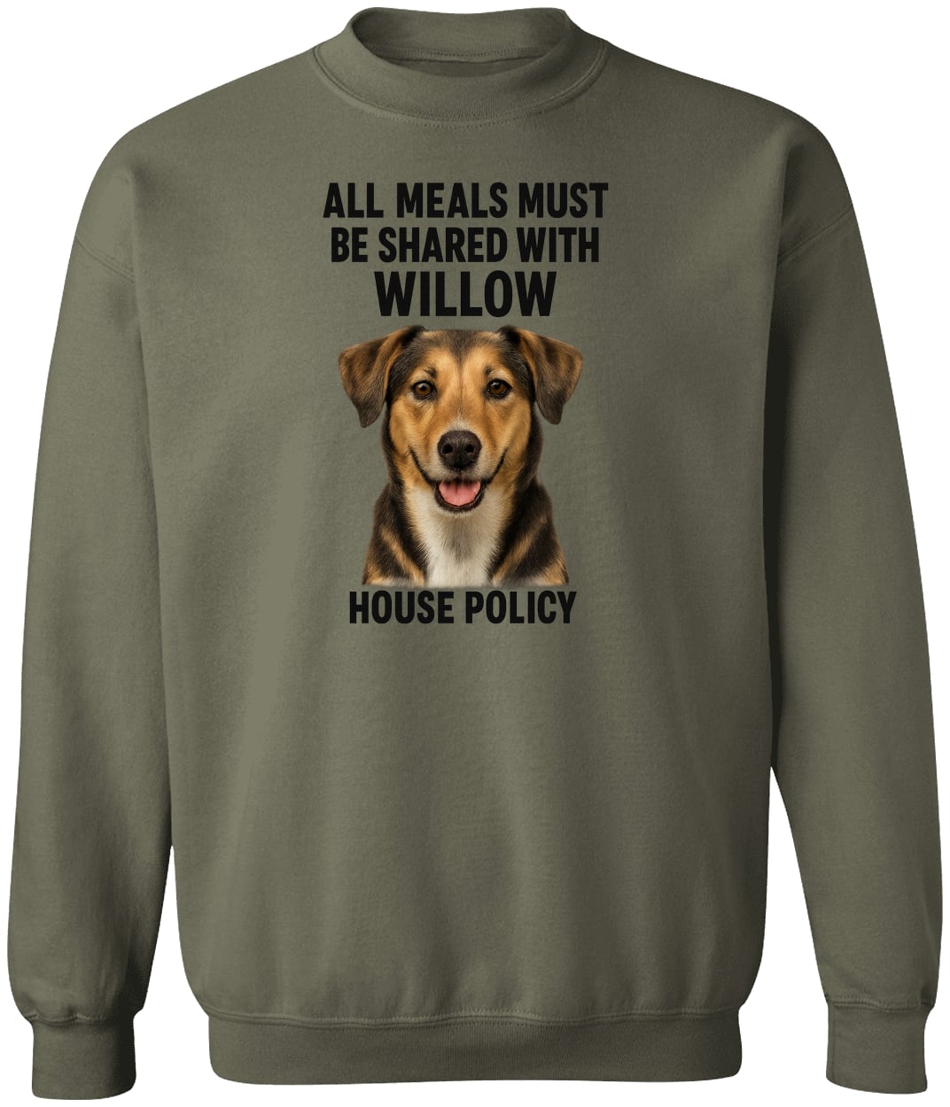 G180 Gildan Crewneck Pullover Sweatshirt - Military Green