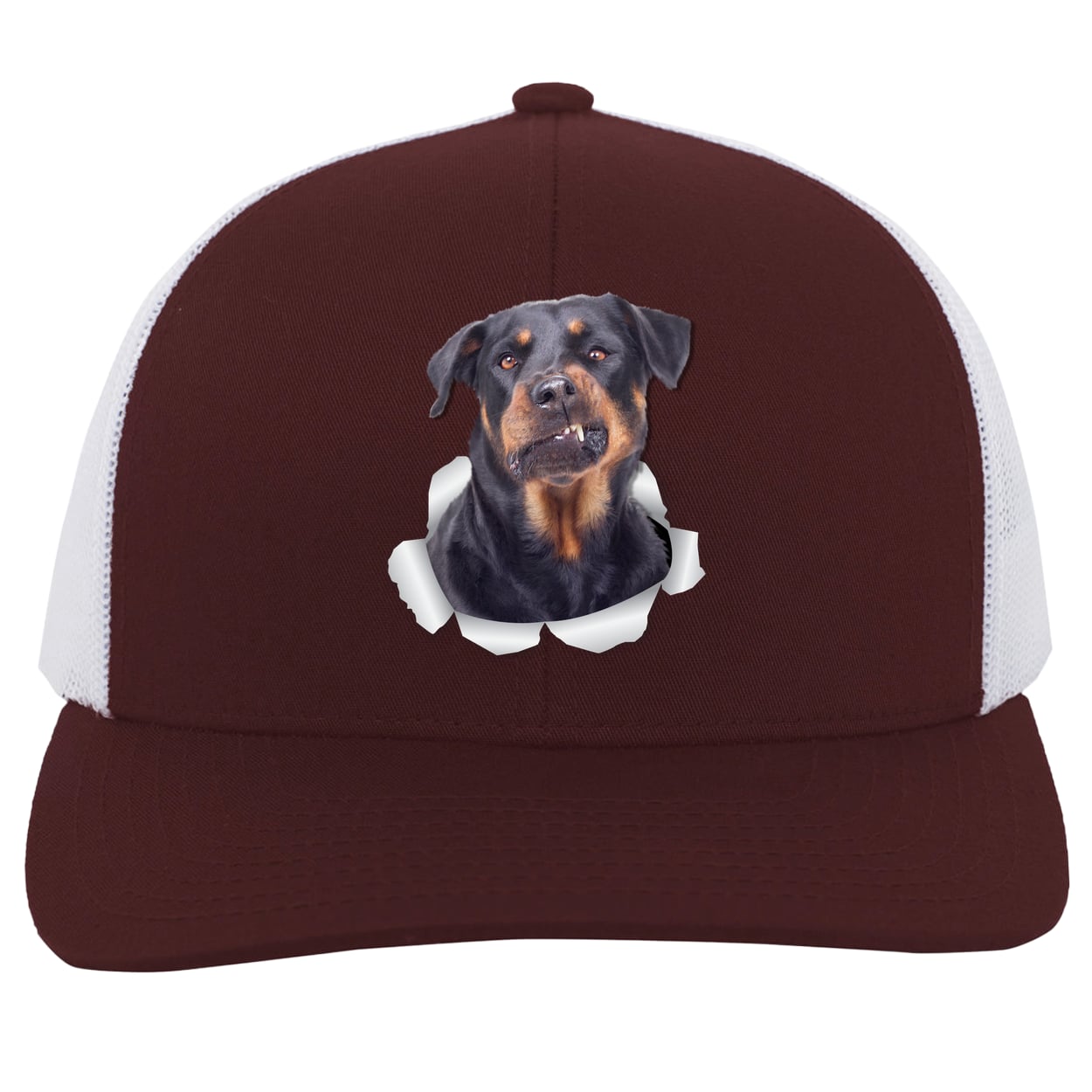 104C Trucker Snap Back - Maroon/White