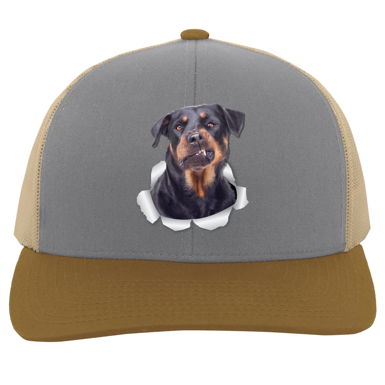 104C Trucker Snap Back - Heather/Beige/Amber