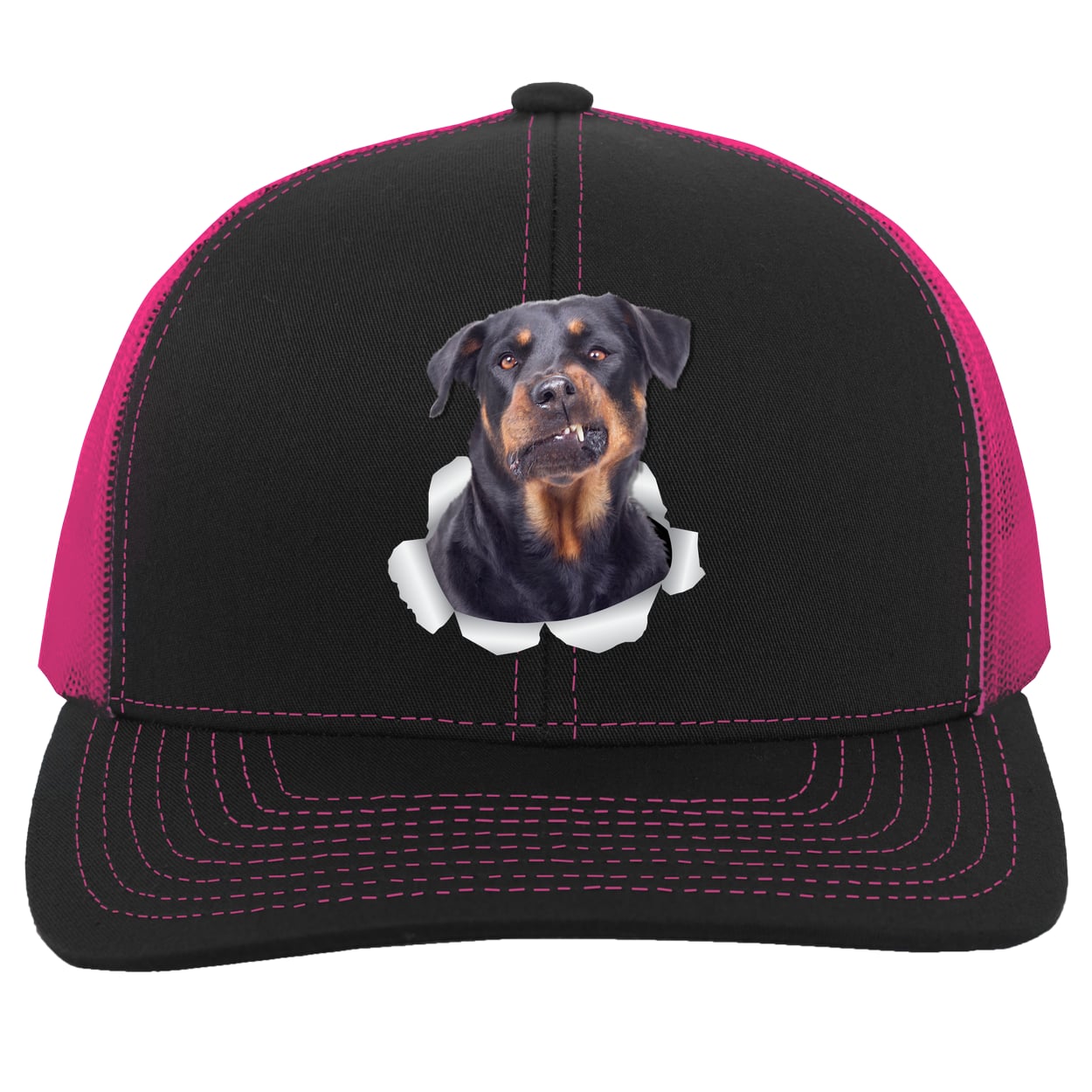 104C Trucker Snap Back - Black/Pink