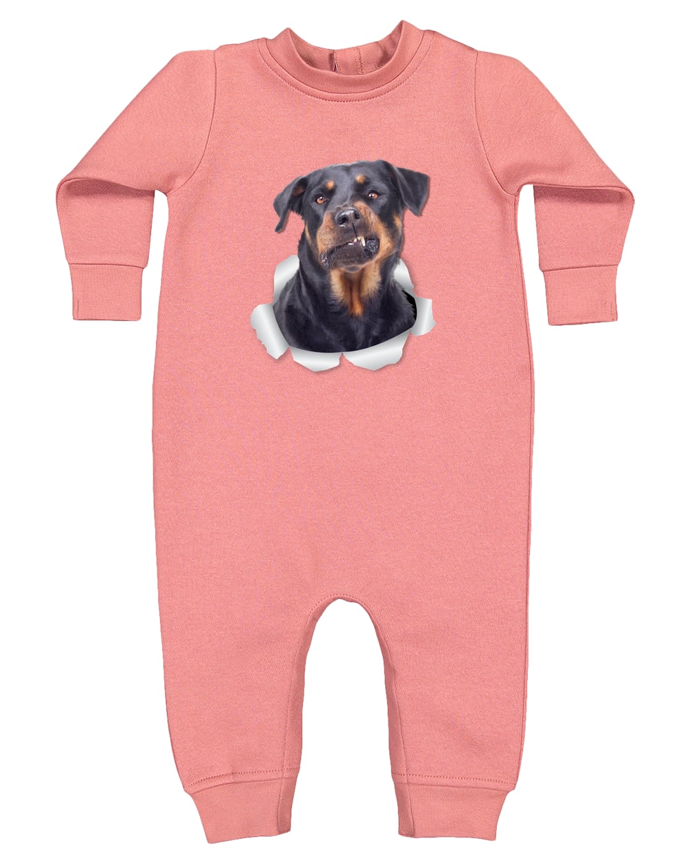 4447 Rabbit Skins Infant Fleece One-Piece Bodysuit - Mauvelous