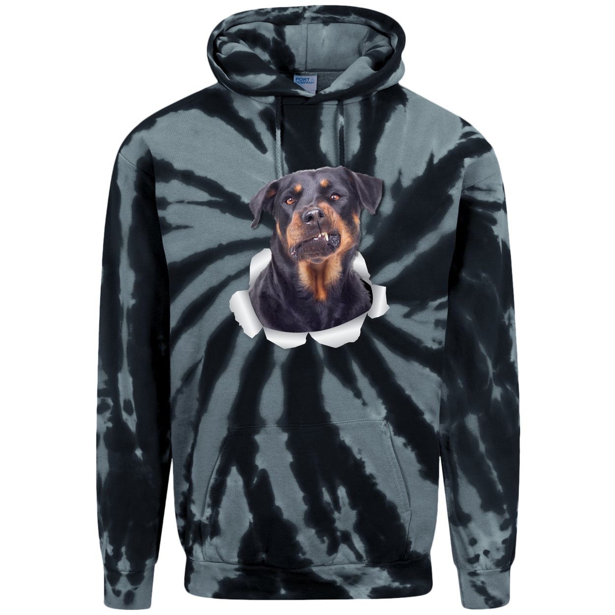 PC146 Port & Company Adult Tie-Dye Pullover Hoodie - Black
