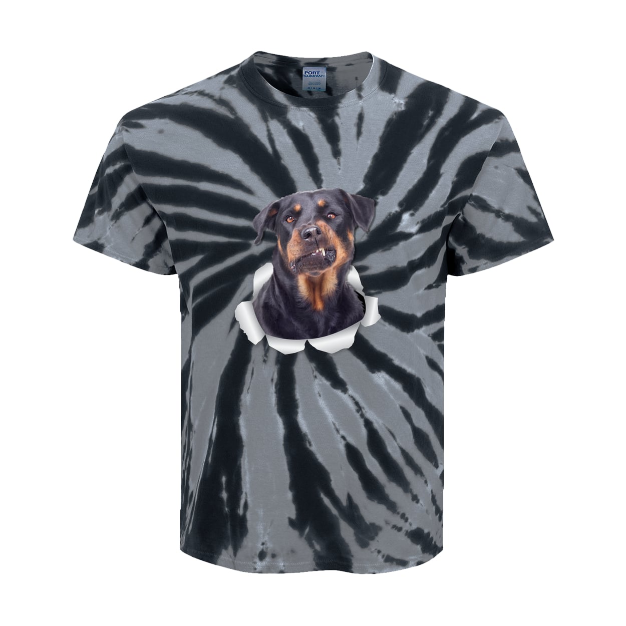 PC147Y Port & Company Kids Tie-Dye Tee - Black
