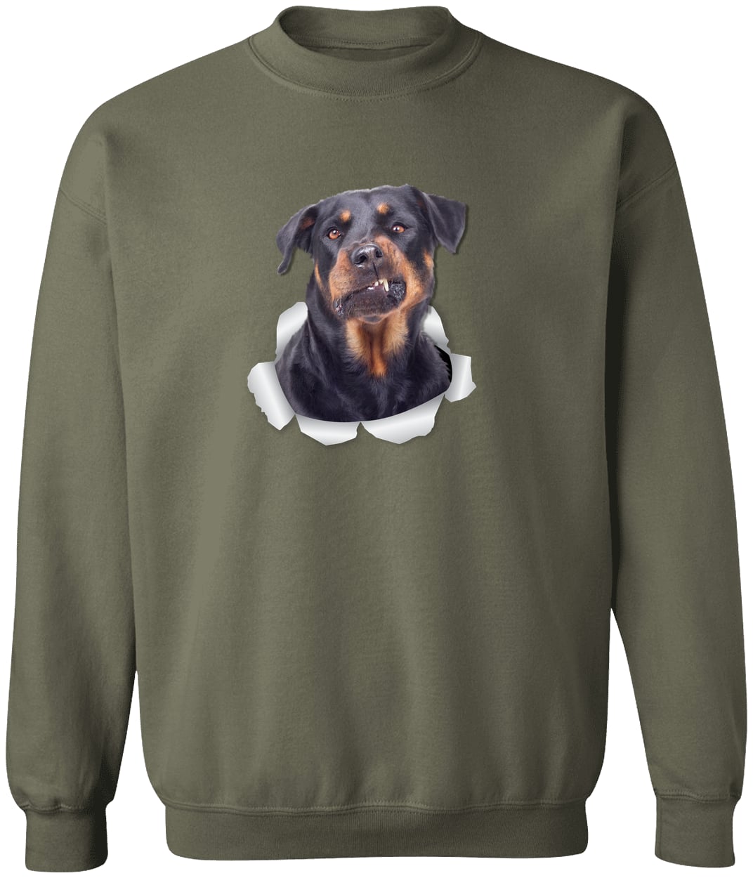 G180 Gildan Crewneck Pullover Sweatshirt - Military Green