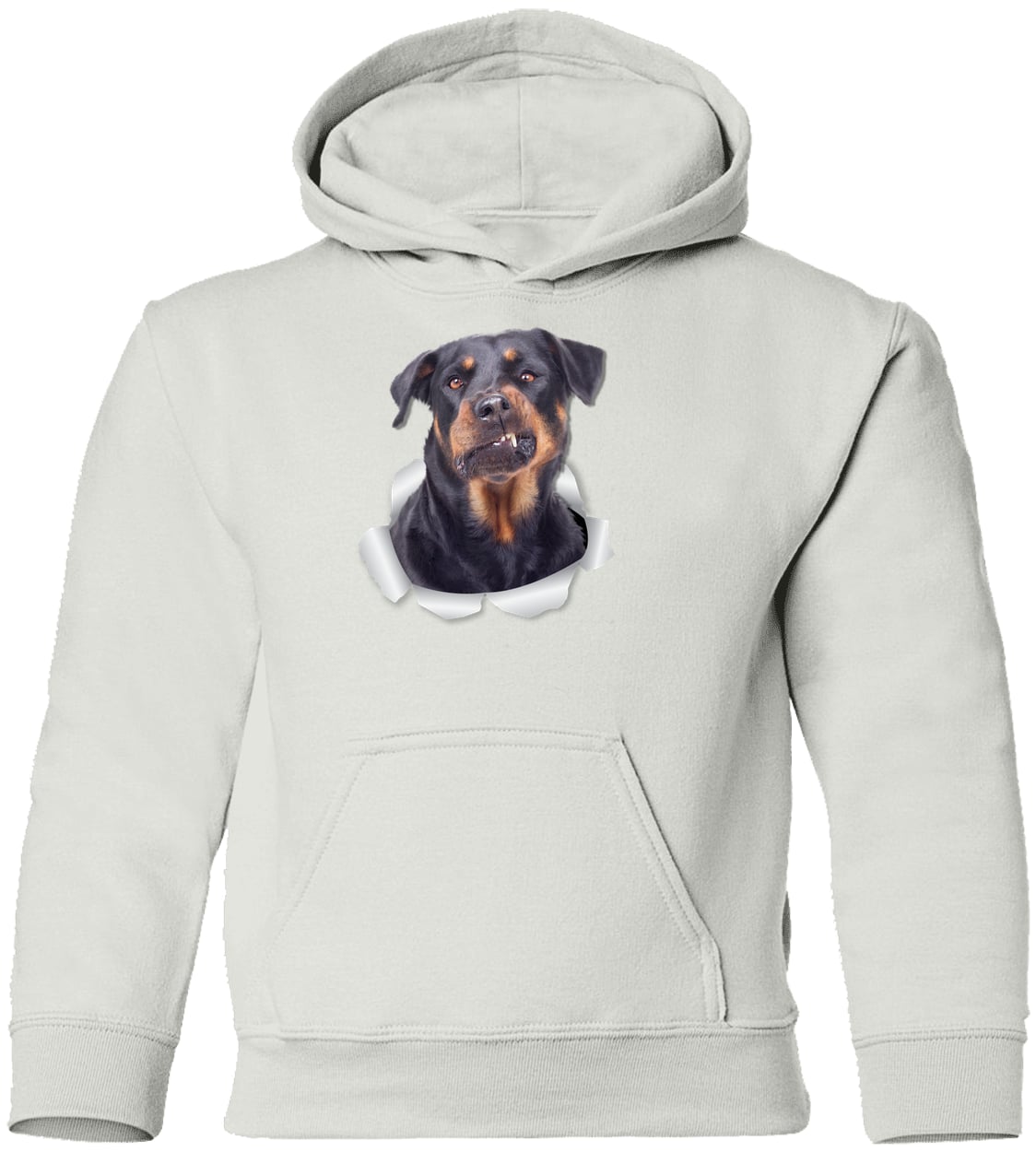 G185B Gildan Youth Pullover Hoodie - White