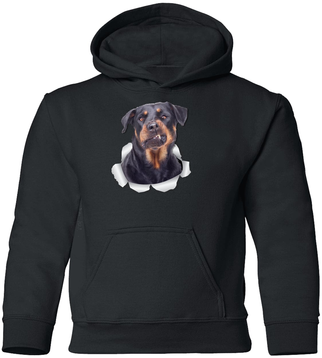 G185B Gildan Youth Pullover Hoodie - Black