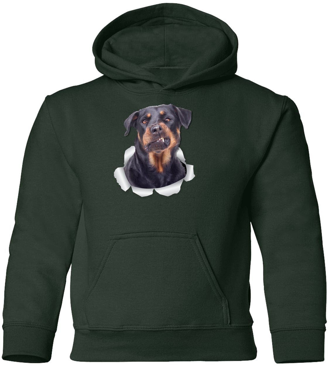 G185B Gildan Youth Pullover Hoodie - Forest Green