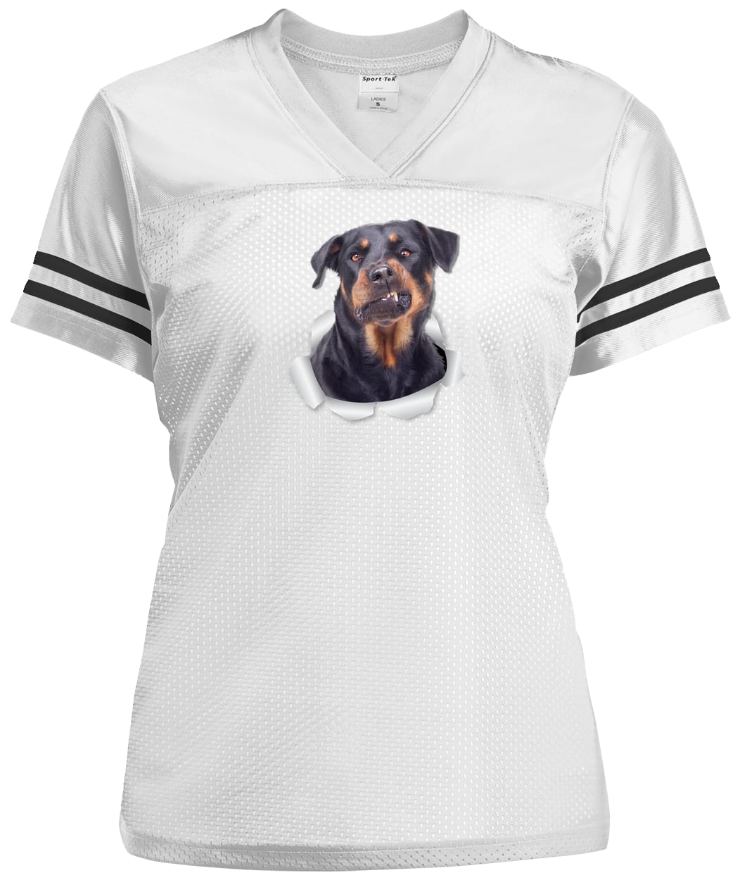 LST307 Sport-Tek Ladies' Replica Jersey - White/Black