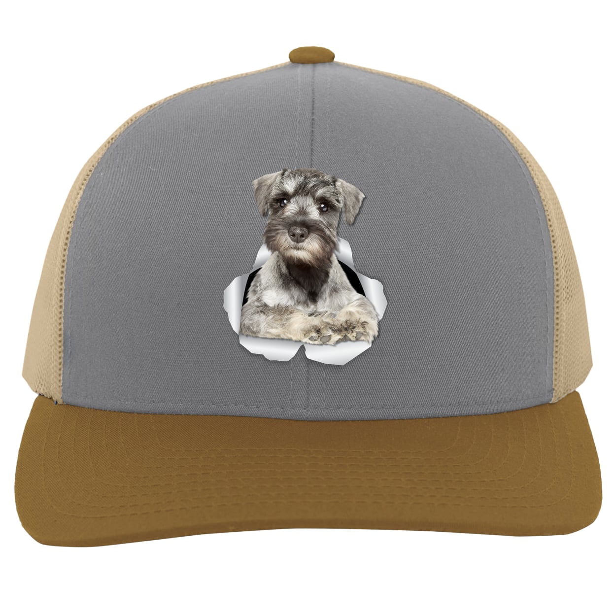 104C Trucker Snap Back - Heather/Beige/Amber