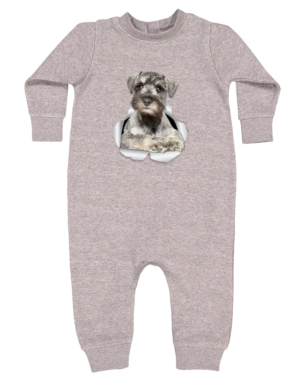 4447 Rabbit Skins Infant Fleece One-Piece Bodysuit - Heather Grey