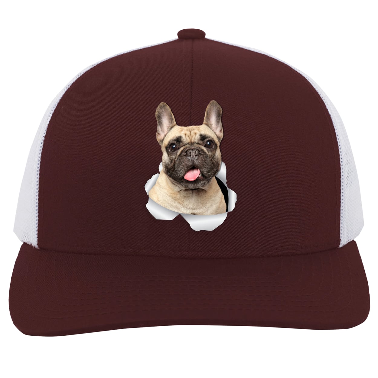 104C Trucker Snap Back - Maroon/White