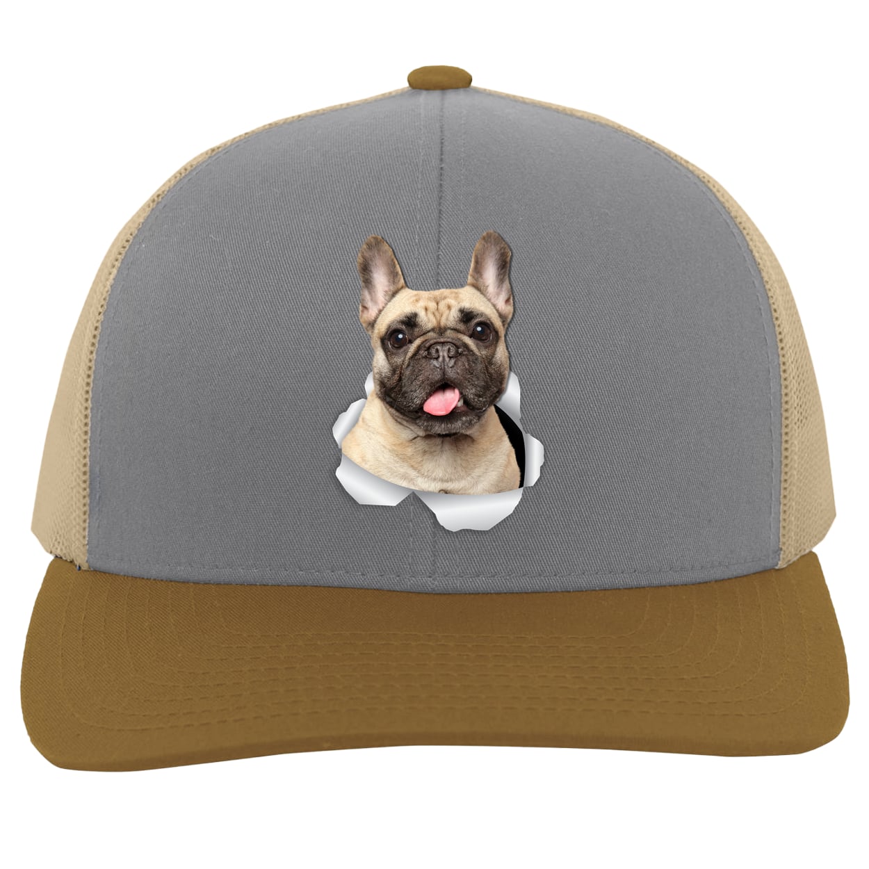 104C Trucker Snap Back - Heather/Beige/Amber