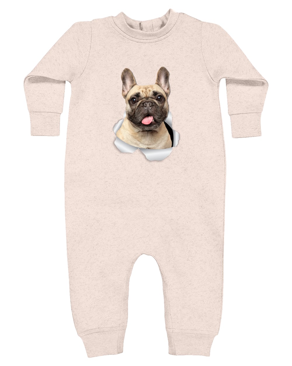 4447 Rabbit Skins Infant Fleece One-Piece Bodysuit - Natural Heather