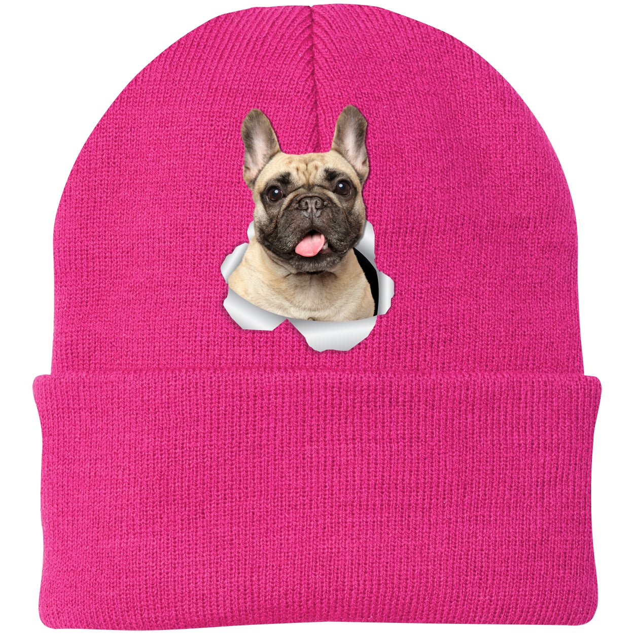 CP90 Port & Company Knit Beanie - Neon Pink