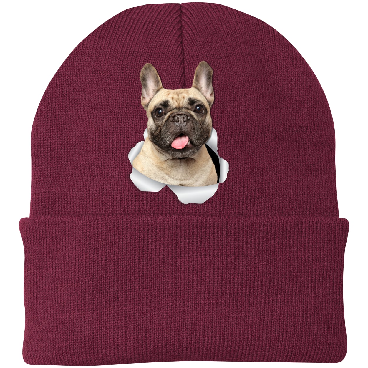 CP90 Port & Company Knit Beanie - Maroon