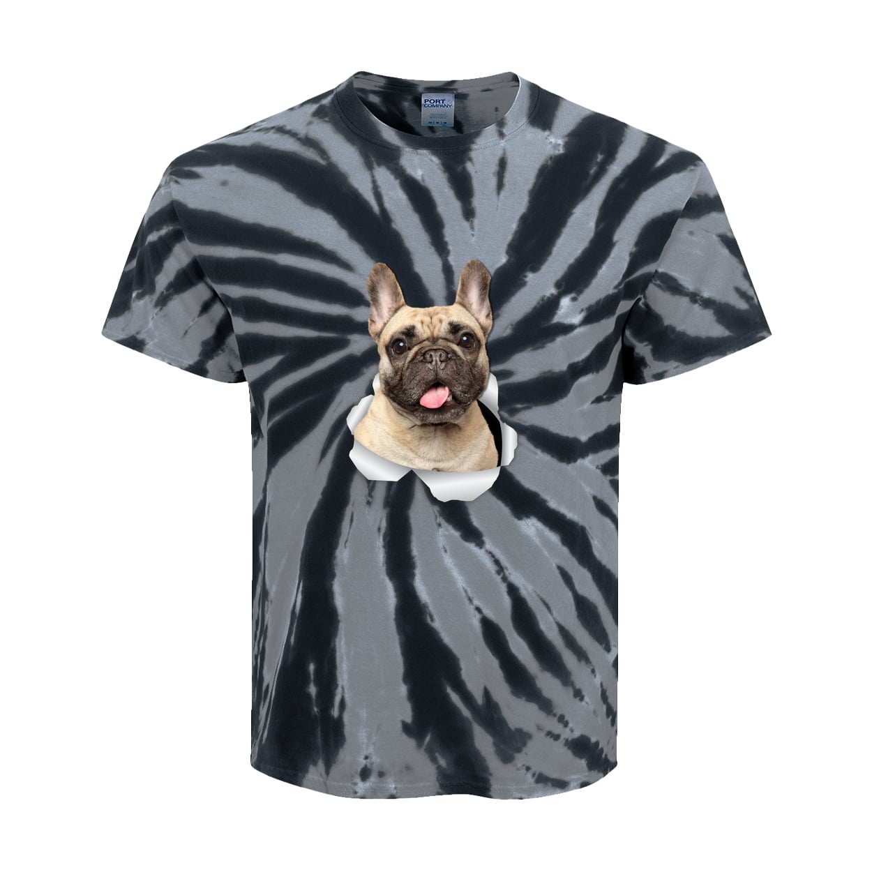 PC147Y Port & Company Kids Tie-Dye Tee - Black