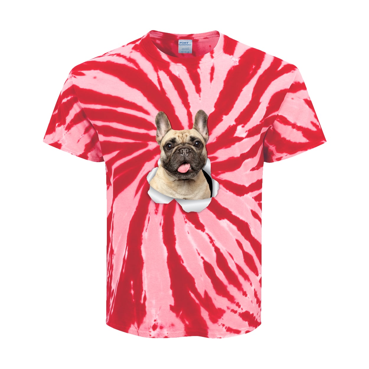 PC147Y Port & Company Kids Tie-Dye Tee - Red