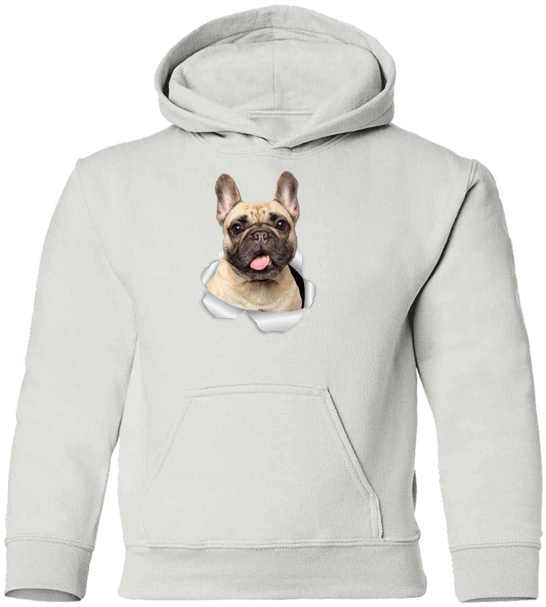G185B Gildan Youth Pullover Hoodie - White