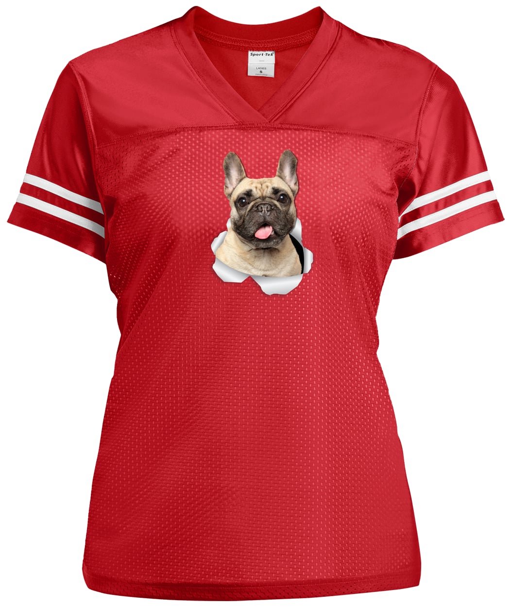 LST307 Sport-Tek Ladies' Replica Jersey - True Red/White