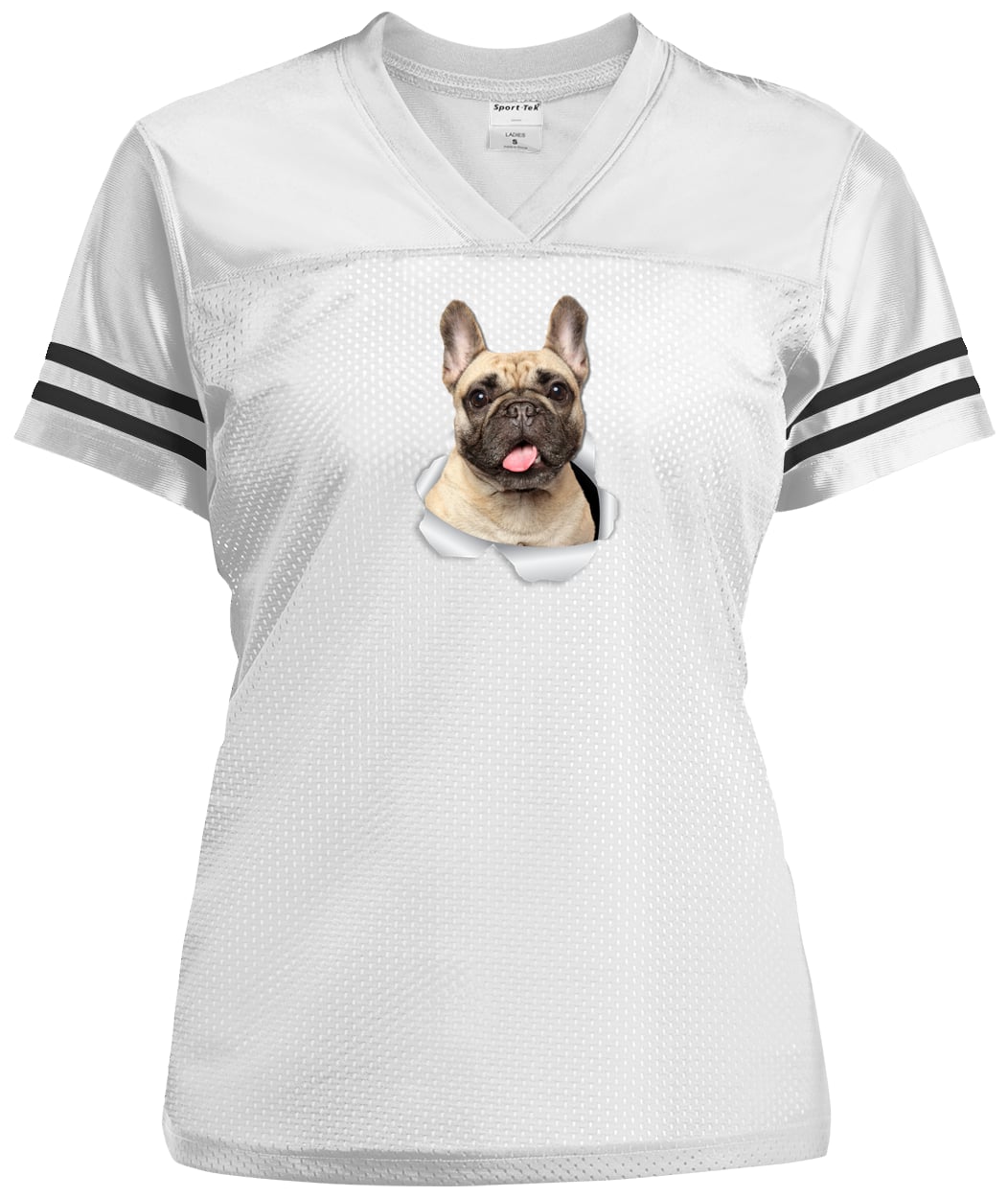 LST307 Sport-Tek Ladies' Replica Jersey - White/Black