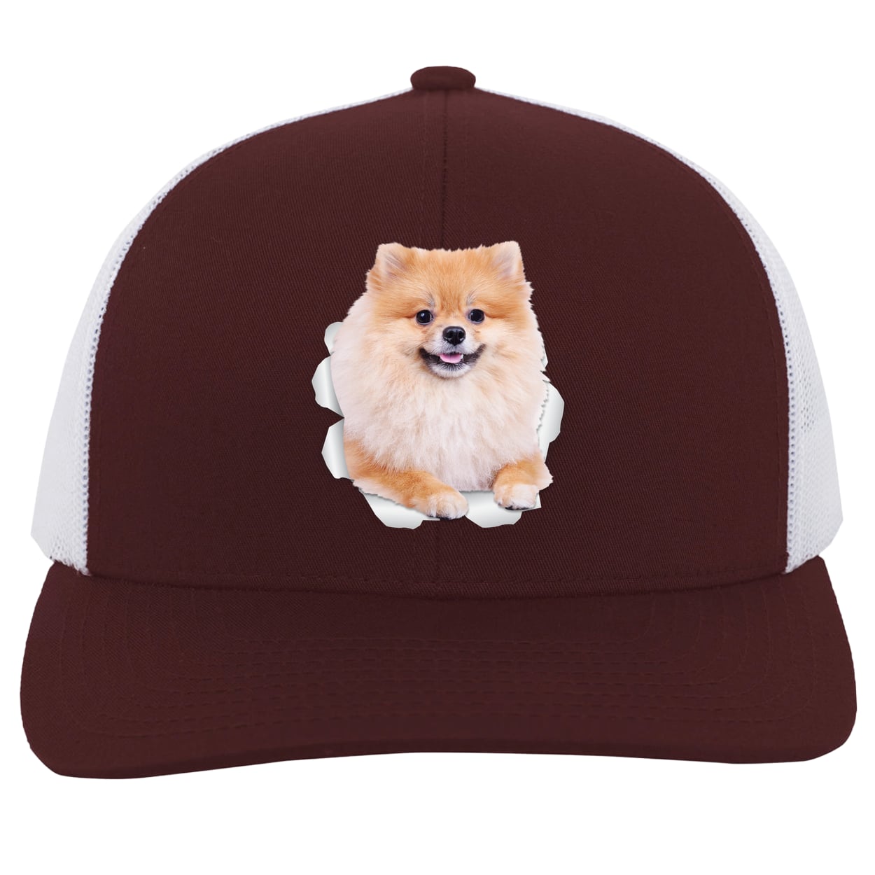 104C Trucker Snap Back - Maroon/White