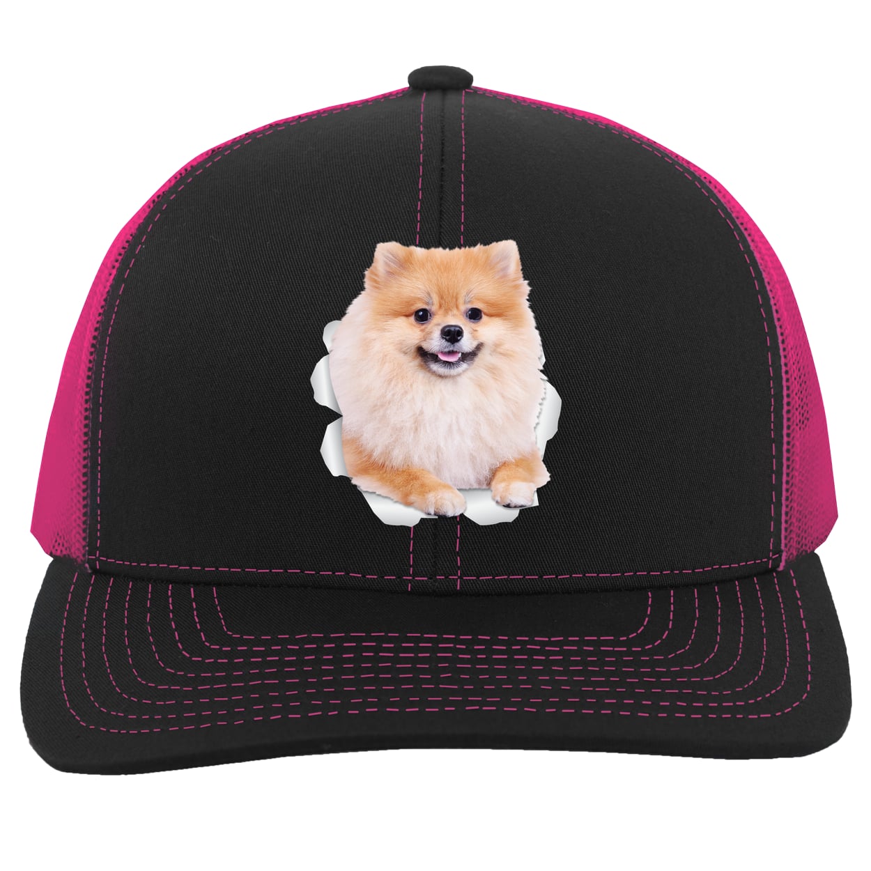 104C Trucker Snap Back - Black/Pink