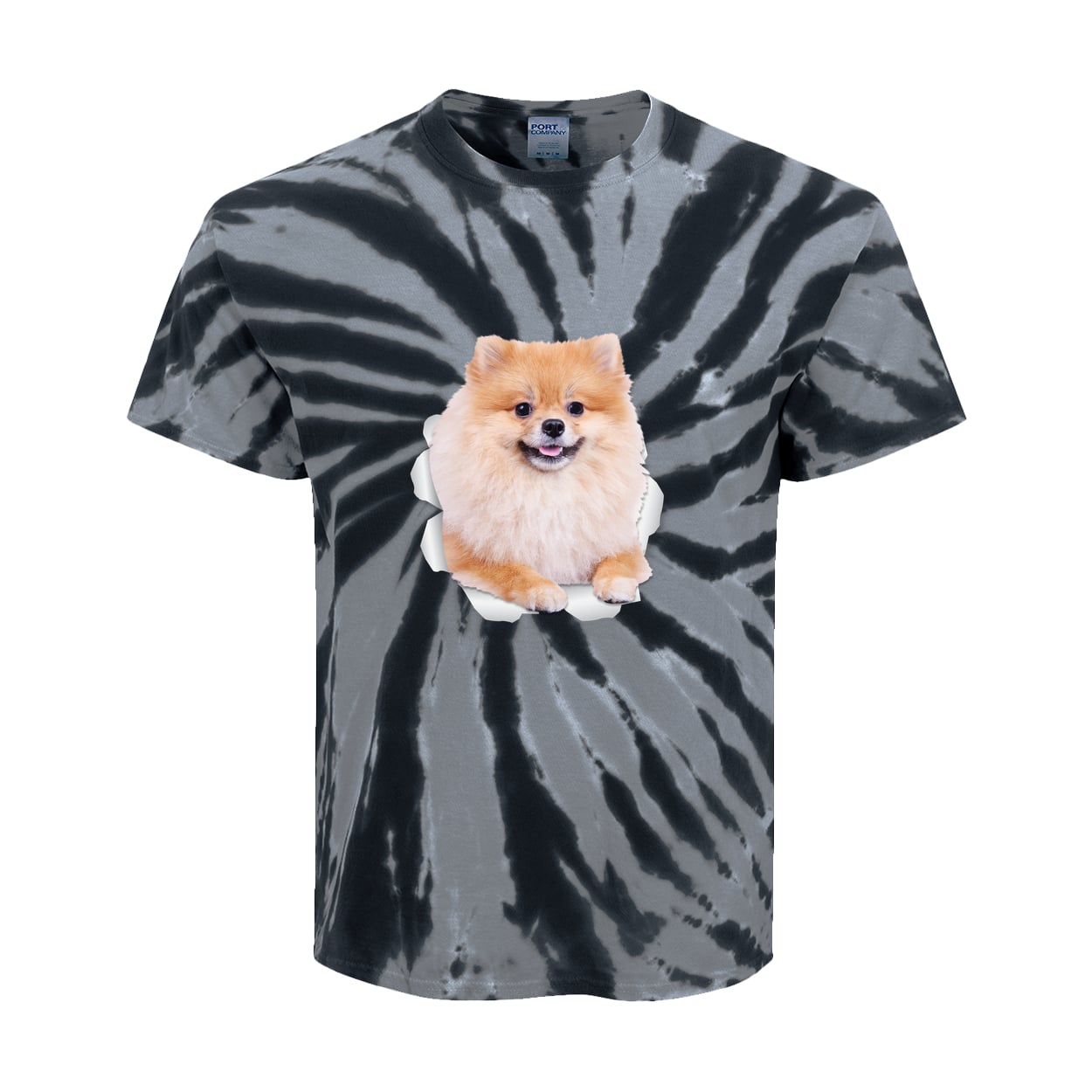 PC147Y Port & Company Kids Tie-Dye Tee - Black