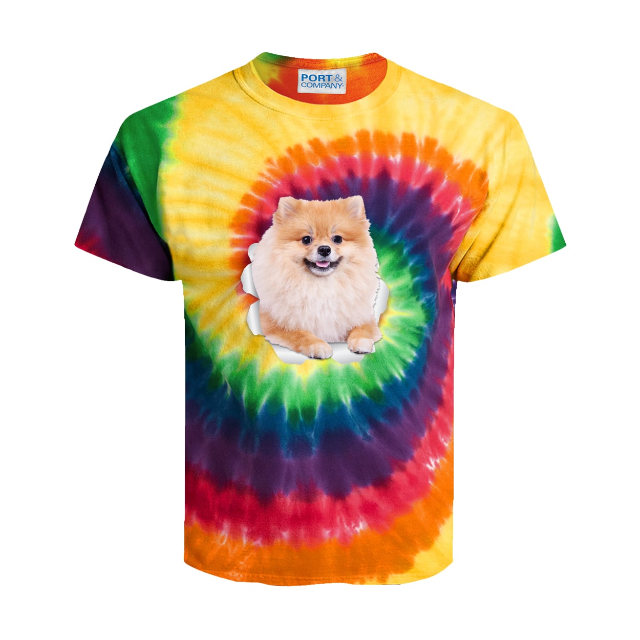 PC147Y Port & Company Kids Tie-Dye Tee - Rainbow