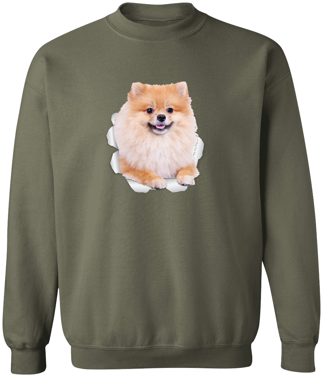 G180 Gildan Crewneck Pullover Sweatshirt - Military Green