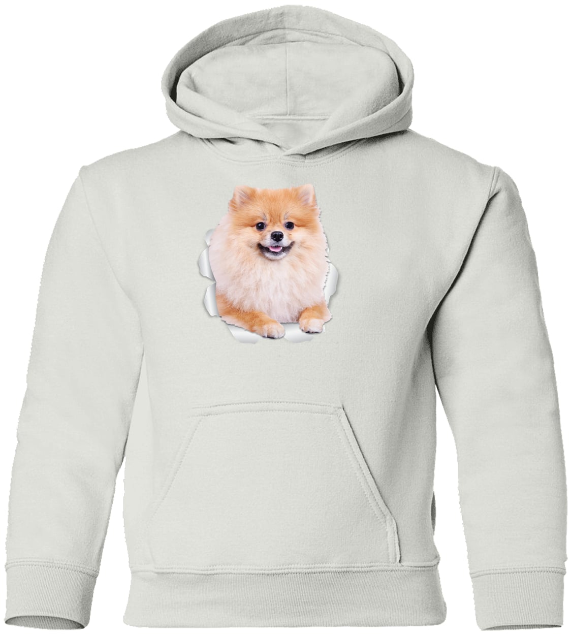 G185B Gildan Youth Pullover Hoodie - White