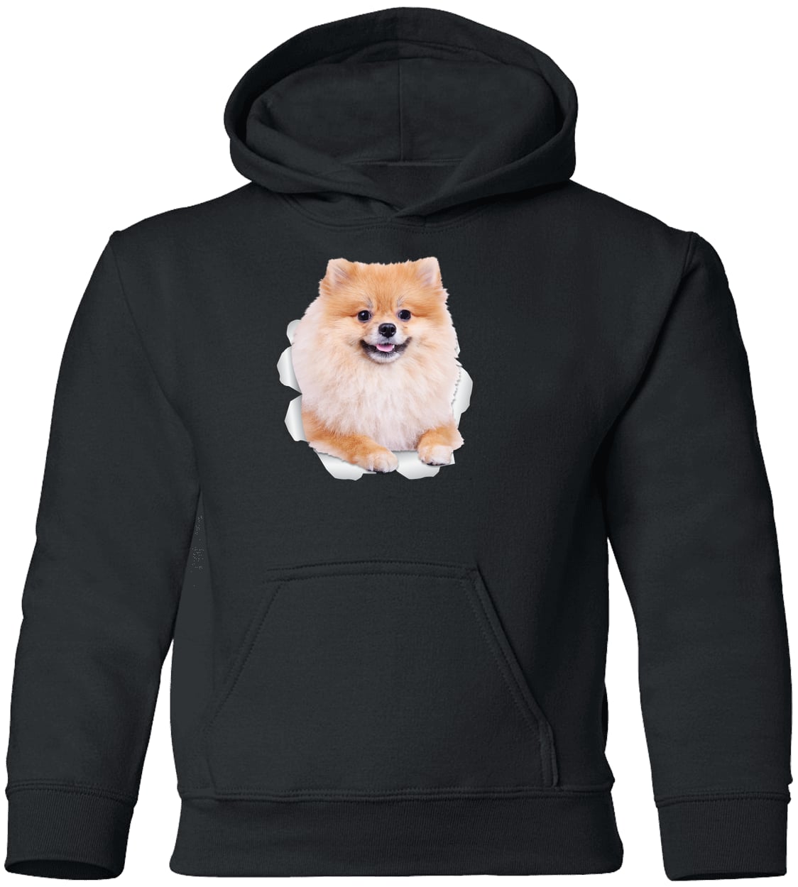 G185B Gildan Youth Pullover Hoodie - Black