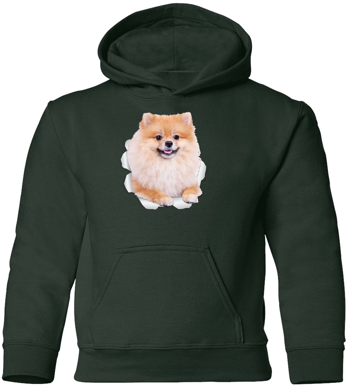 G185B Gildan Youth Pullover Hoodie - Forest Green