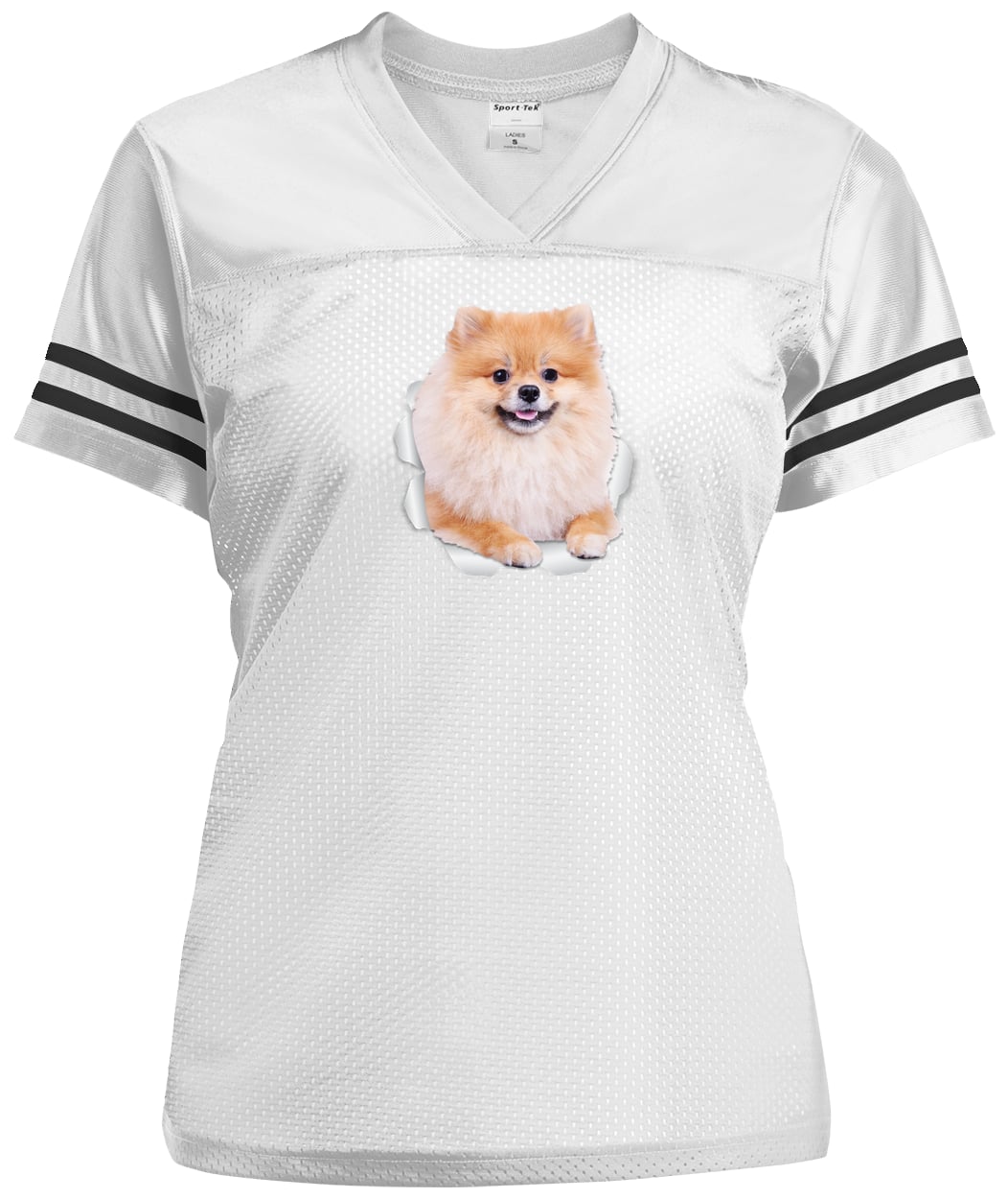 LST307 Sport-Tek Ladies' Replica Jersey - White/Black