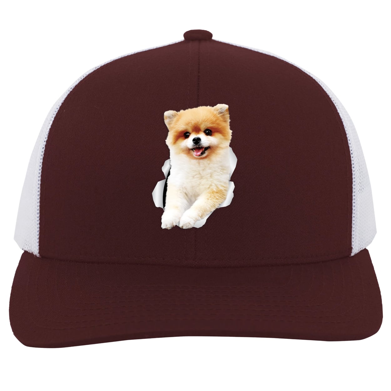104C Trucker Snap Back - Maroon/White