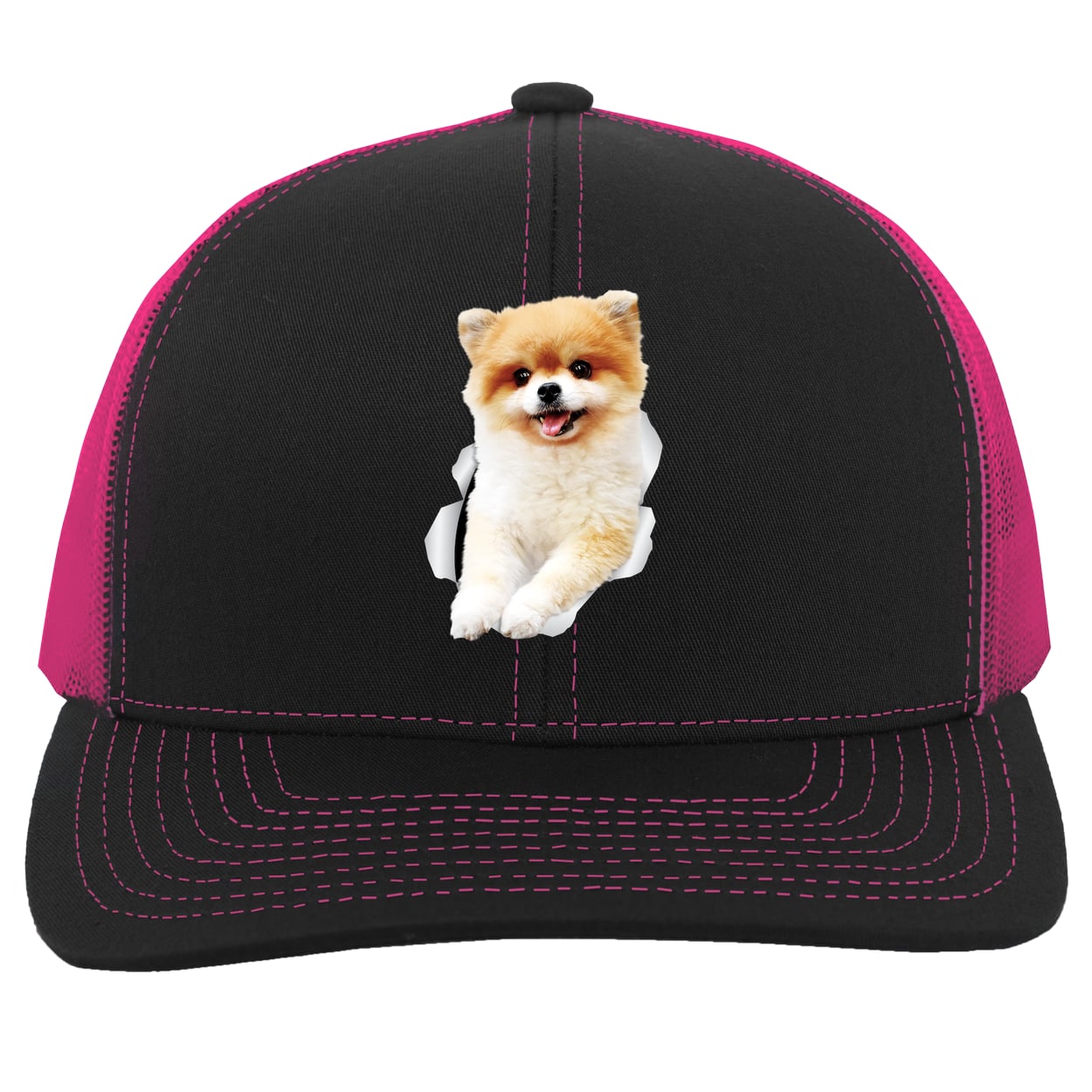 104C Trucker Snap Back - Black/Pink