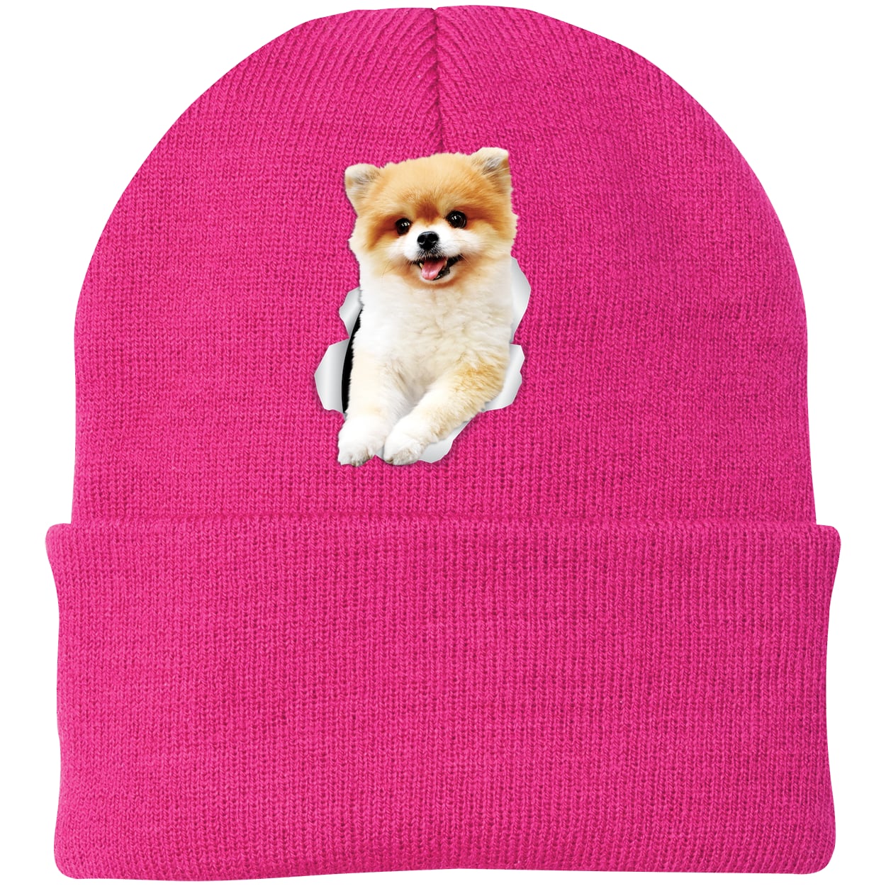 CP90 Port & Company Knit Beanie - Neon Pink