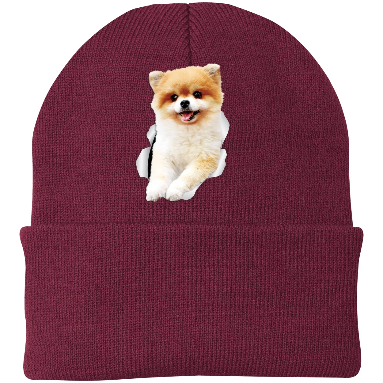 CP90 Port & Company Knit Beanie - Maroon