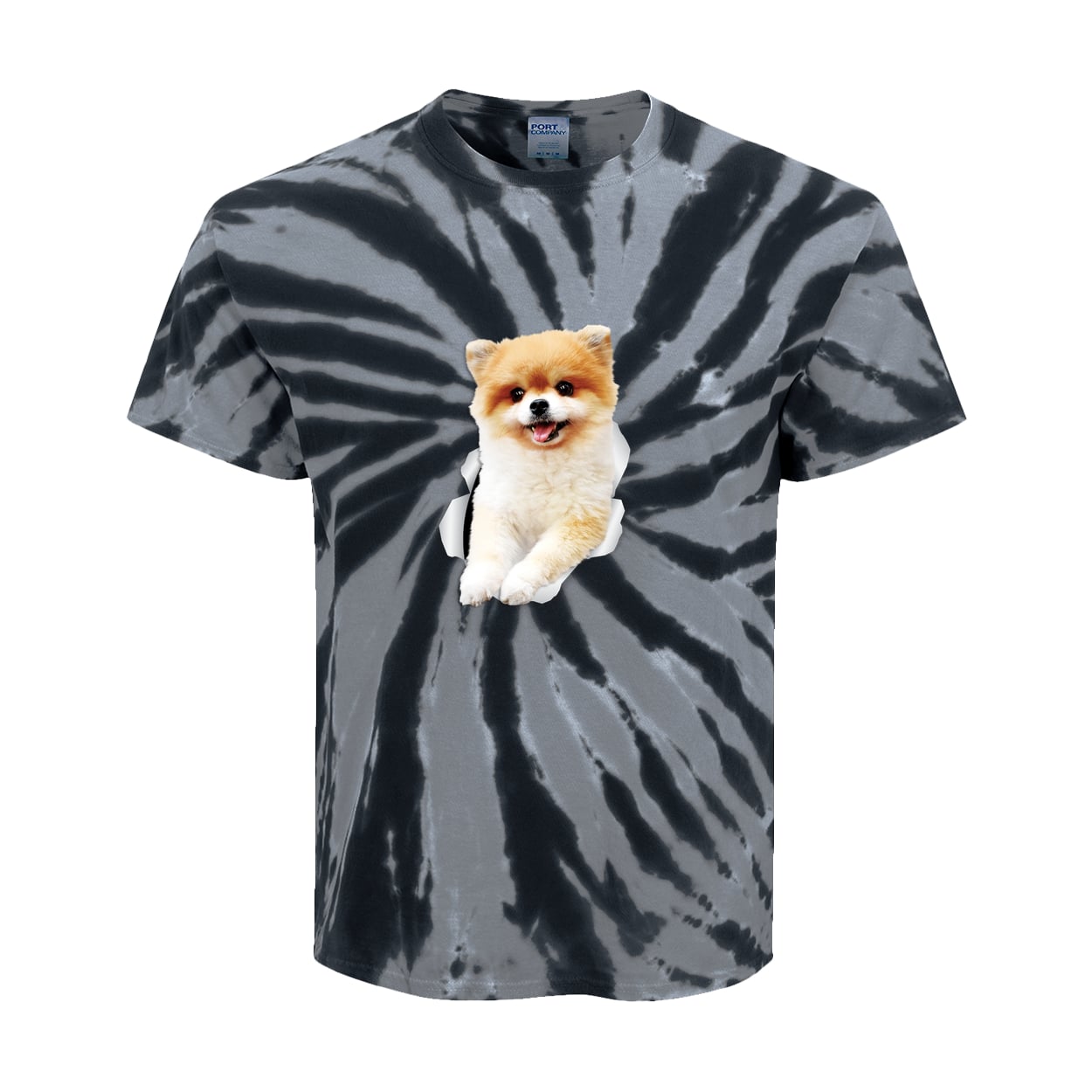 PC147Y Port & Company Kids Tie-Dye Tee - Black