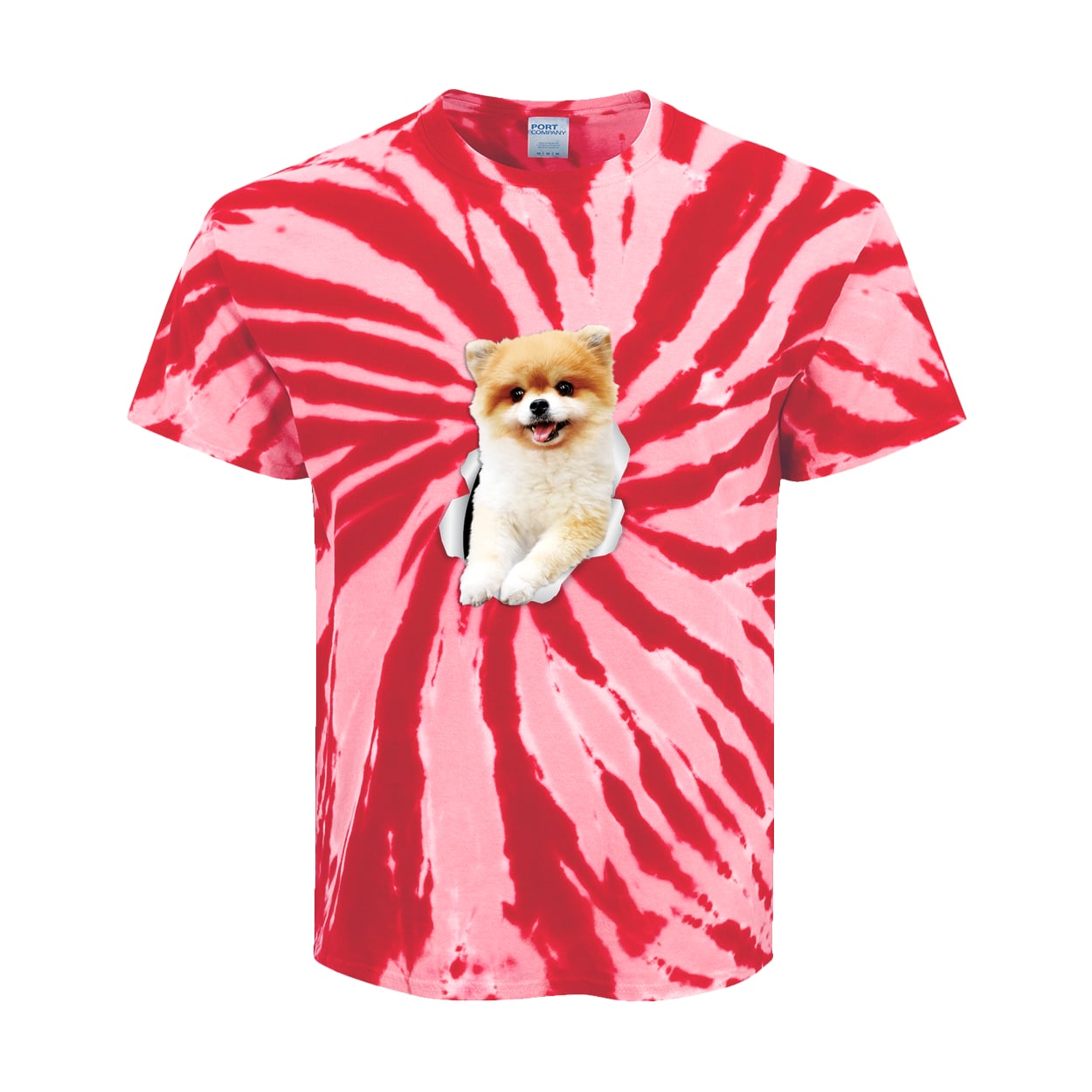 PC147Y Port & Company Kids Tie-Dye Tee - Red