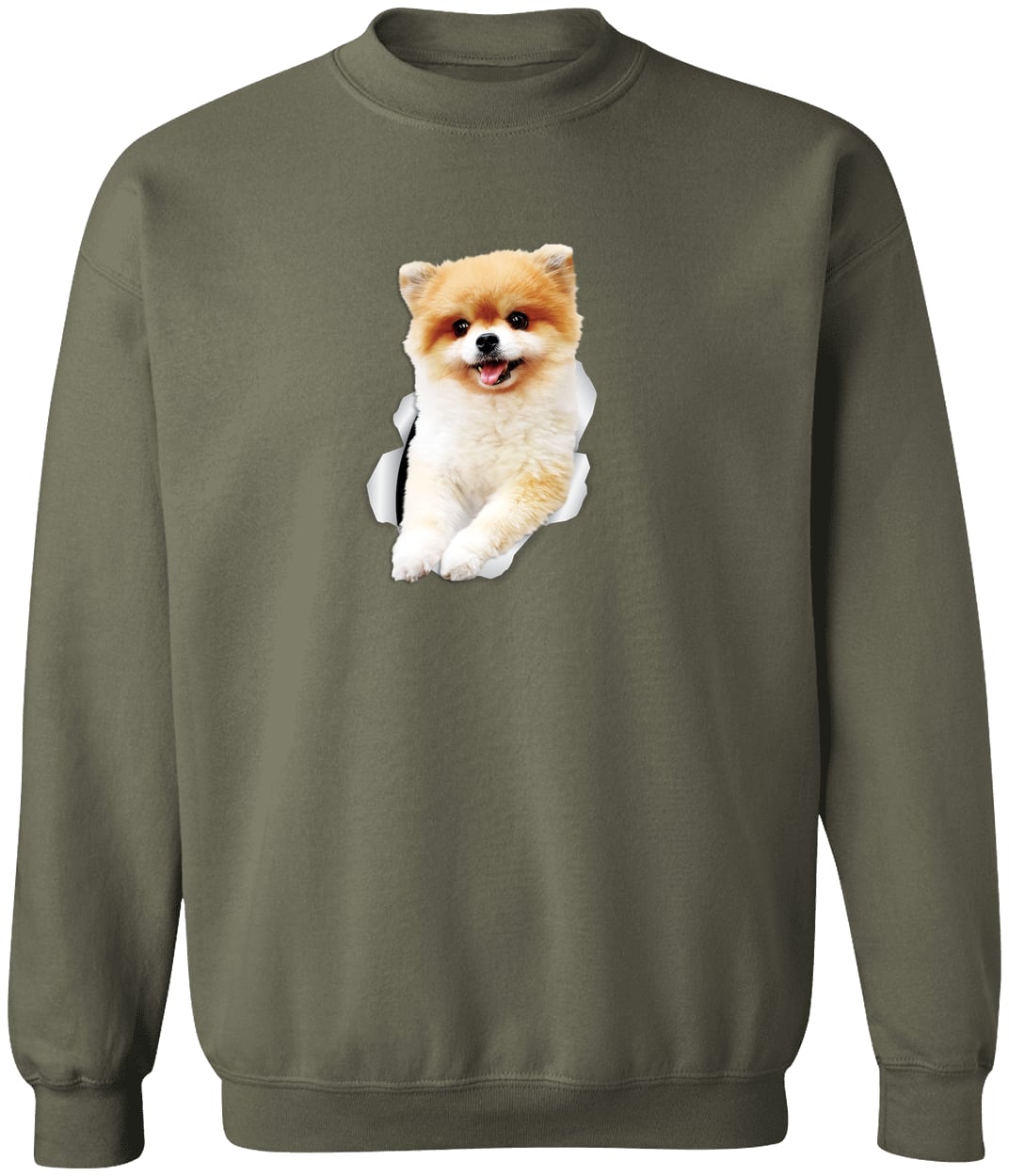 G180 Gildan Crewneck Pullover Sweatshirt - Military Green